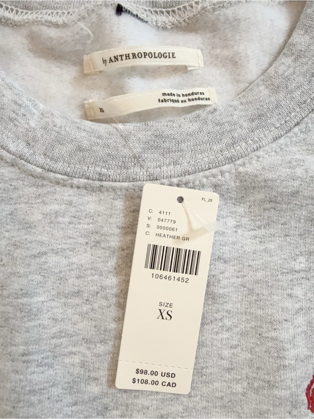 NWT 106461452 Anthropologie sweatshirt XS - Picture 2 of 6